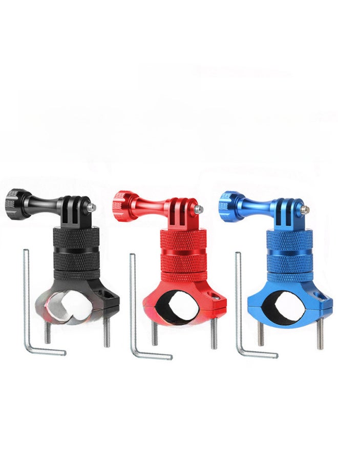 Gopro11/10 Bicycle Bracket Outdoor Mountain Bike Aluminum Alloy Sports Camera 360 Degree Bicycle-Color:Blue
