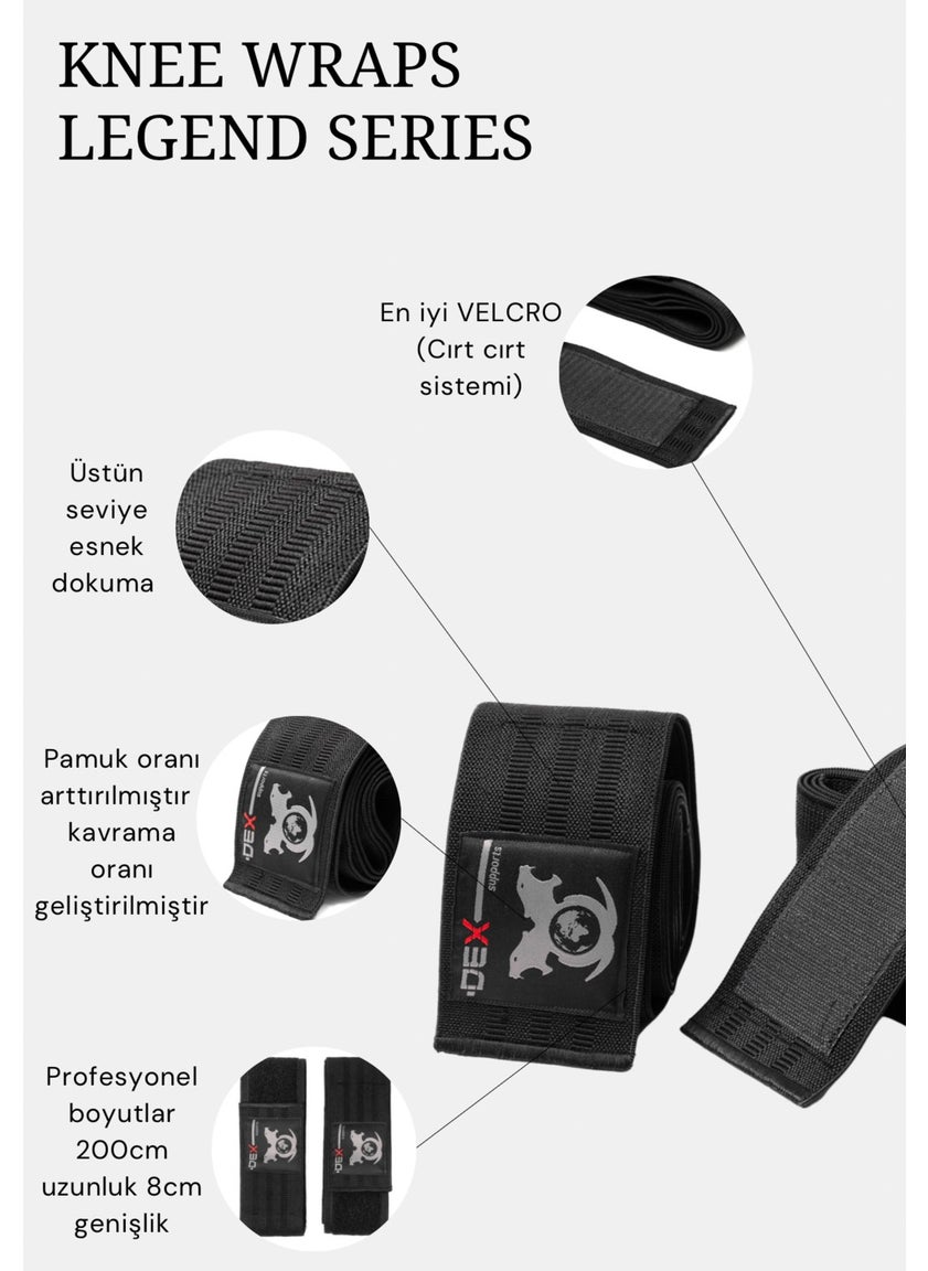 Knee Wraps Legend Series, Knee Bandage, Knee Wrap 2 Pack