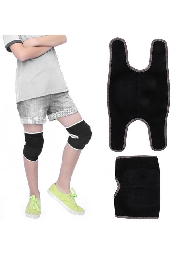AOLIKES Sponge Padded Adjustable Breathable Skating Cycling Sports Knee Pads Child Protector M
