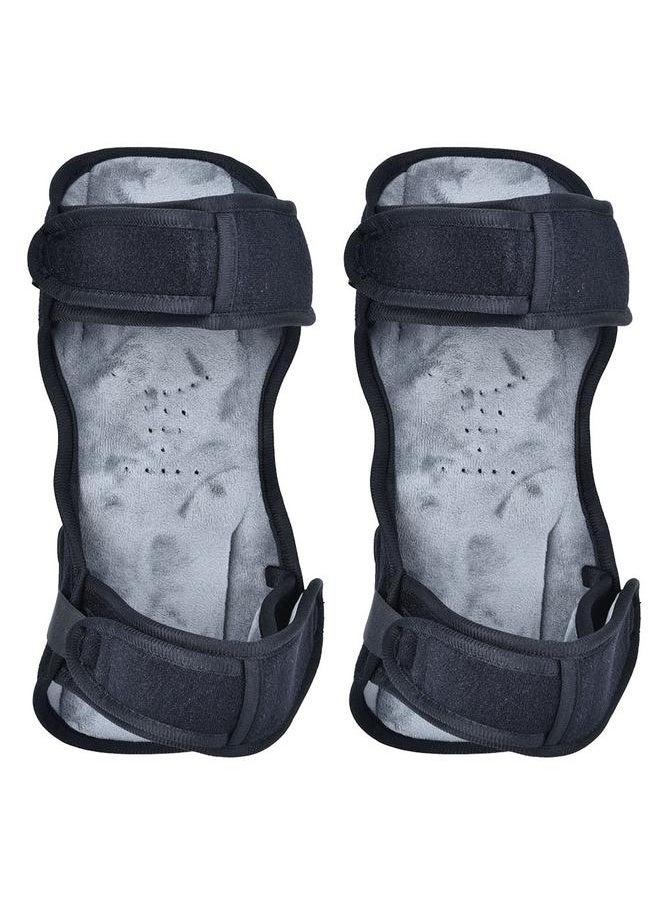Spring Knee Pad Breathable Brace Protection Joint Strong Support Patella Stabilizer(Gray 1Pair)
