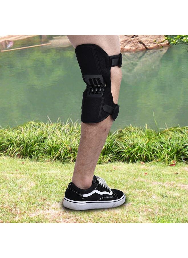 Spring Knee Pad Breathable Brace Protection Joint Strong Support Patella Stabilizer(Gray 1Pcs)