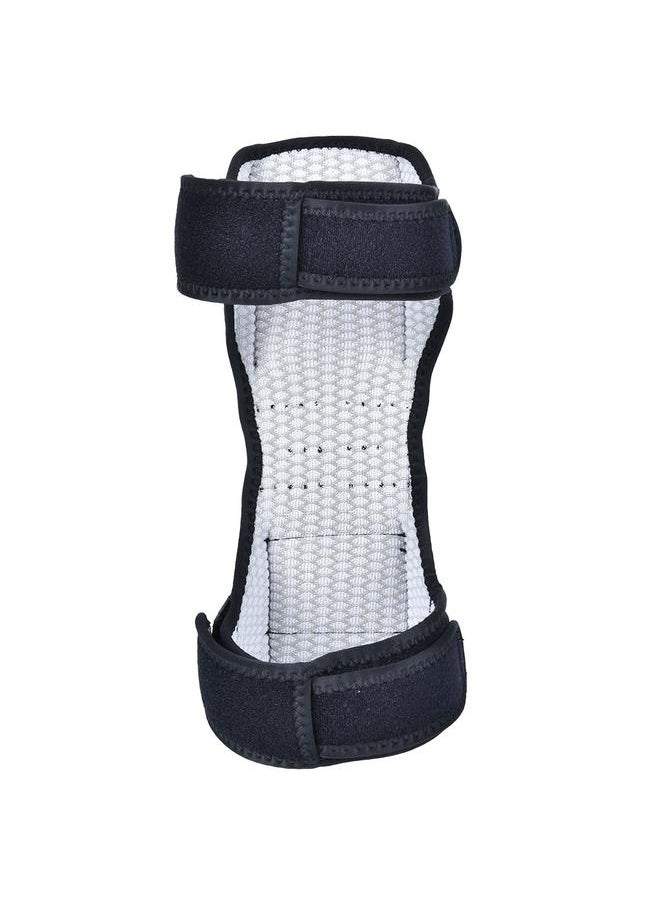 Spring Knee Pad Breathable Brace Protection Joint Strong Support Patella Stabilizer(White 1Pcs)