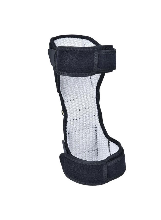 Spring Knee Pad Breathable Brace Protection Joint Strong Support Patella Stabilizer(White 1Pcs)