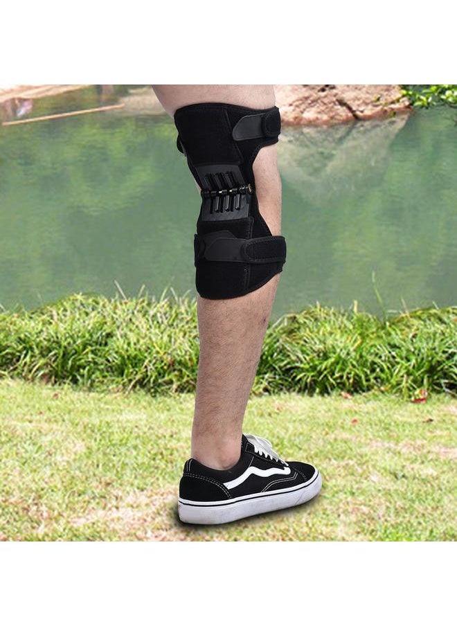 Spring Knee Pad Breathable Brace Protection Joint Strong Support Patella Stabilizer(White 1Pcs)