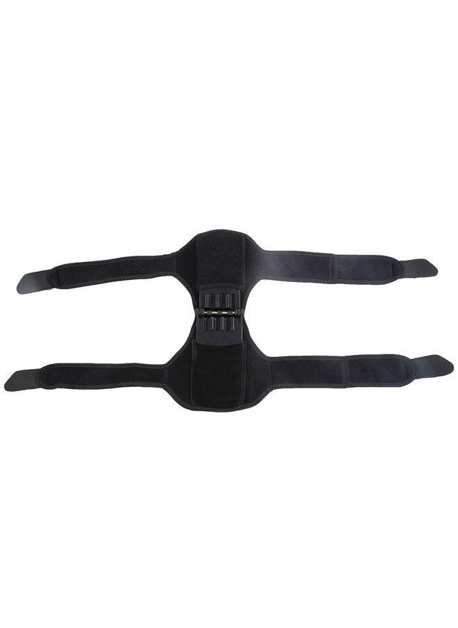Spring Knee Pad Breathable Brace Protection Joint Strong Support Patella Stabilizer(Black 1Pcs)