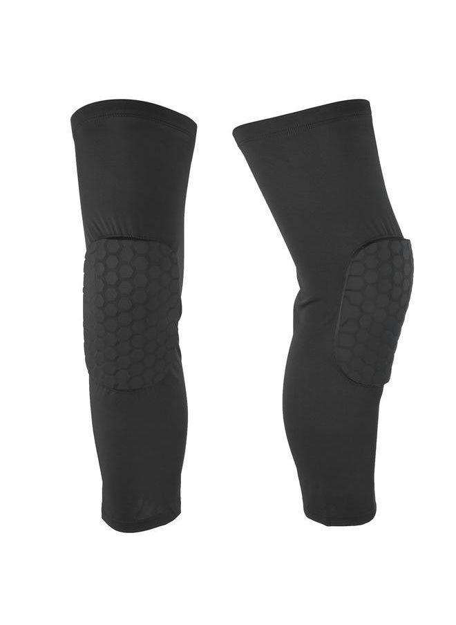 2pcs Elastic Sports Knee Pads Running Cycling Crashproof Anti-Slip Knees Protector Guard (S)