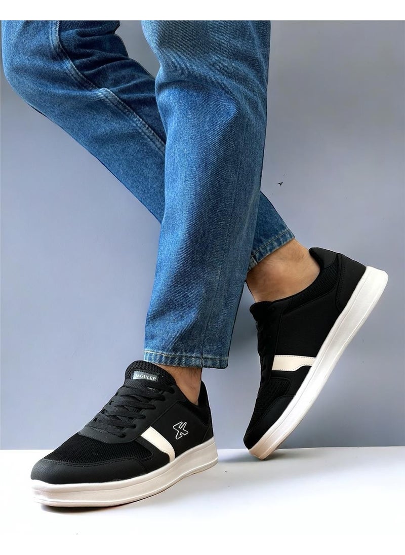 Men's Casual Sneaker Comfortable Sports Shoes Black White