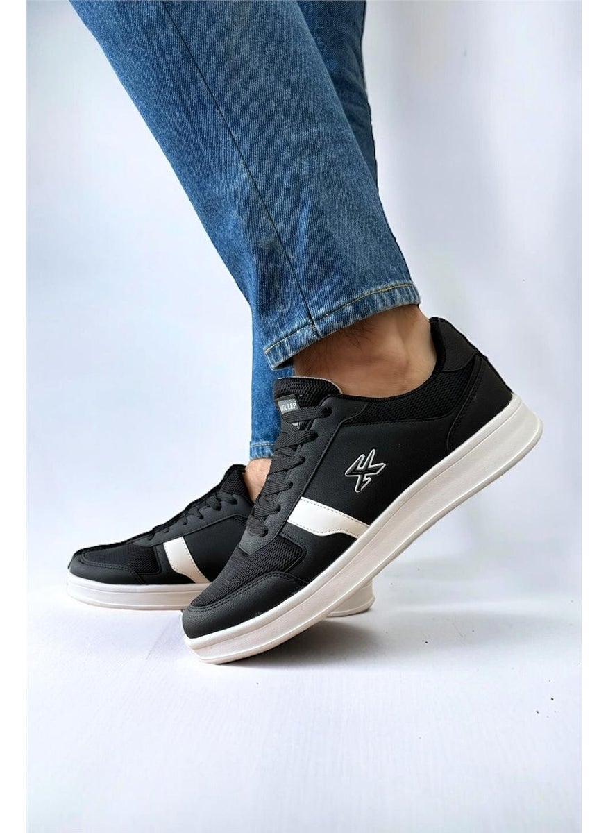 Men's Casual Sneaker Comfortable Sports Shoes Black White