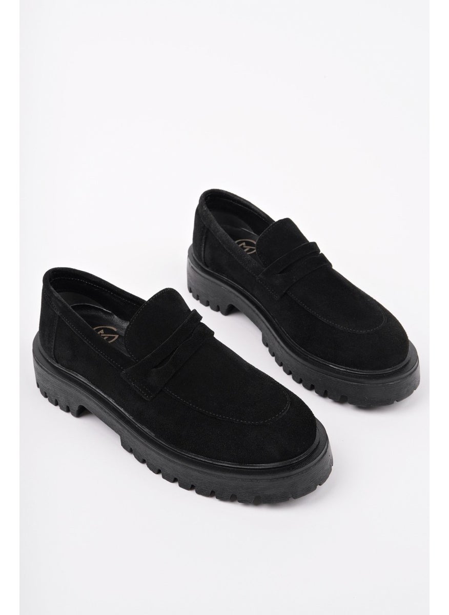 Paradise Genuine Leather Thick Sole Daily Casual Moccasin Women's Loafer Shoes