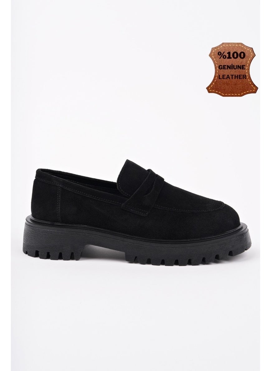 Paradise Genuine Leather Thick Sole Daily Casual Moccasin Women's Loafer Shoes
