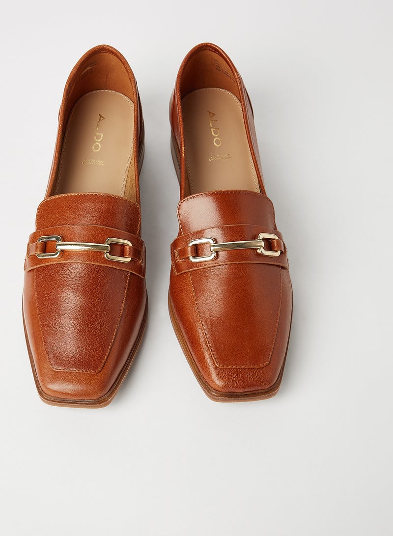 Square Toe Loafers Brown