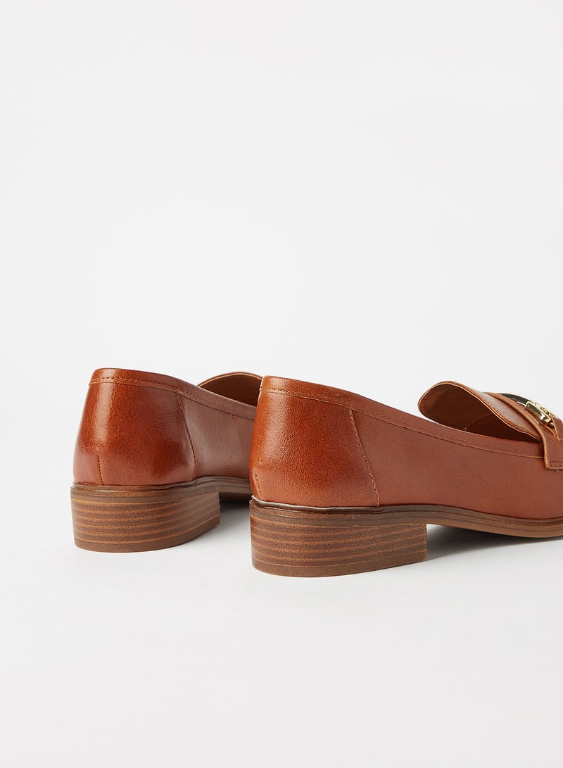 Square Toe Loafers Brown