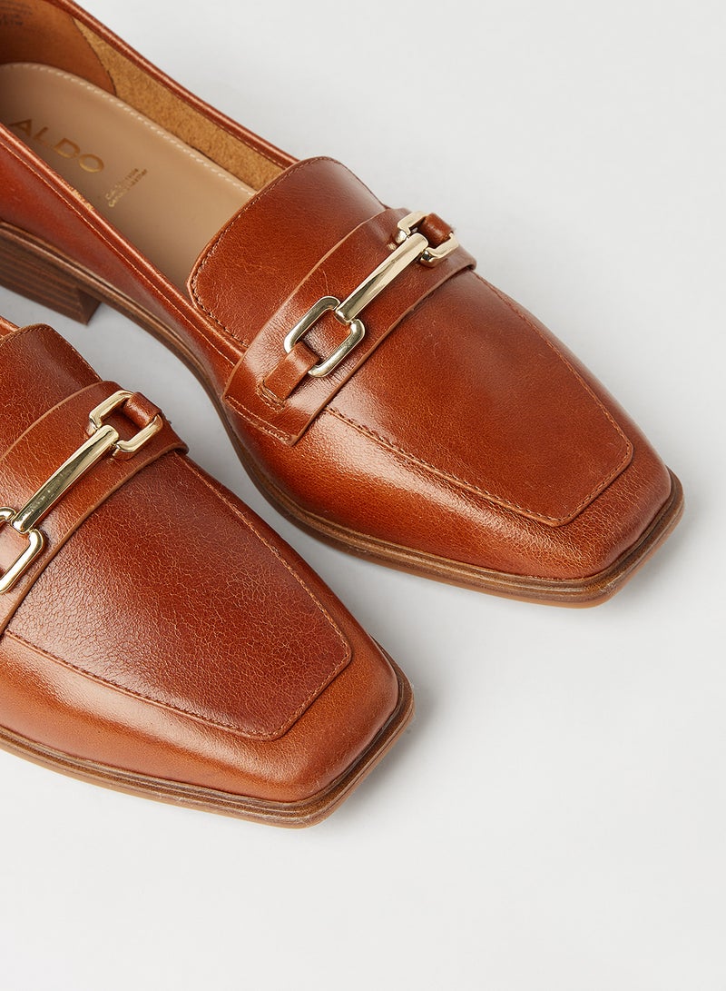 Square Toe Loafers Brown