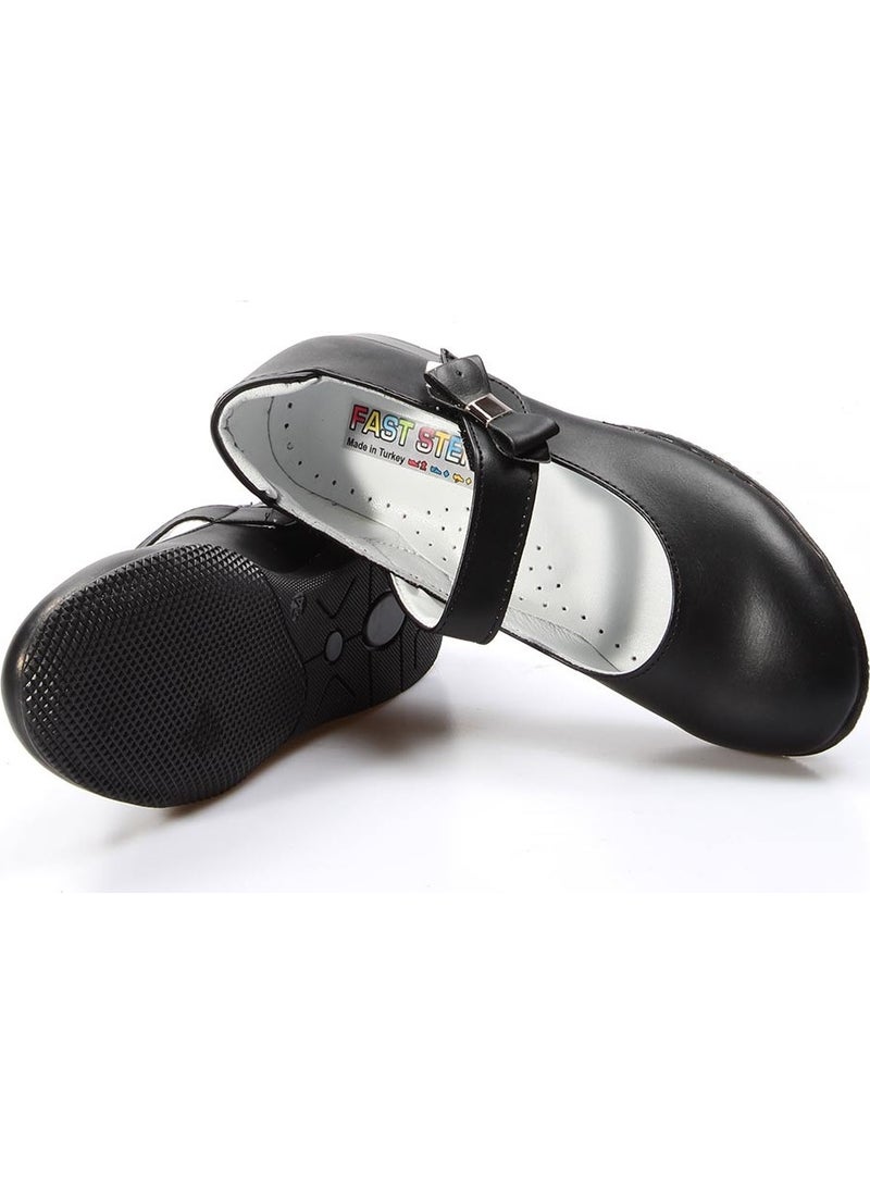 Genuine Leather Black Girls Ballerina Shoes 837fa01
