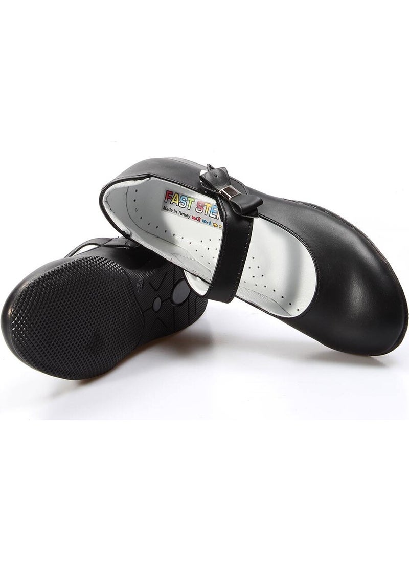 Genuine Leather Black Girls Ballerina Shoes 837fa01