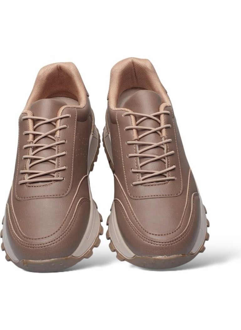 Women's Lace-Up Easy-to-Wear Seasonal Sneaker Sports Shoes Mink