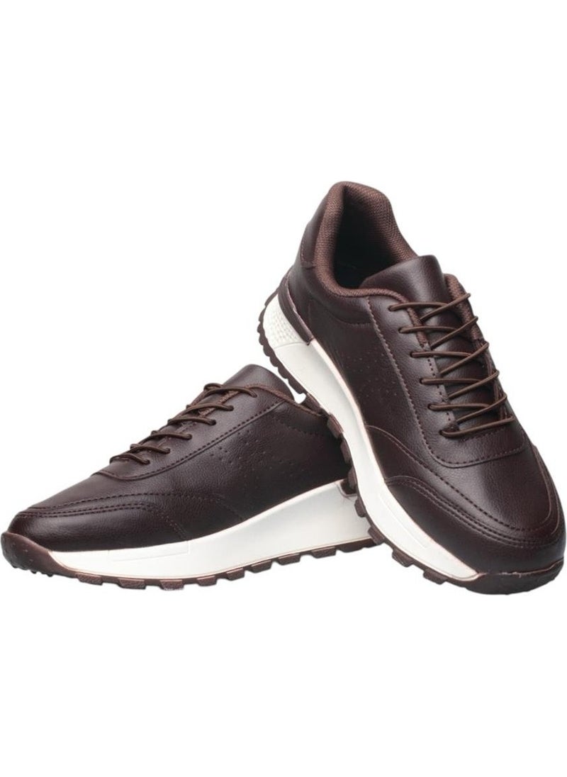 Women's Lace-Up Easy-to-Wear Seasonal Sneakers Brown