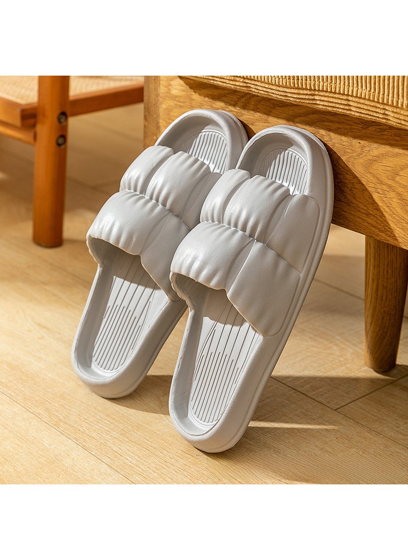 Floral EVA Slippers Non-Slip Home BathroomGray Gray