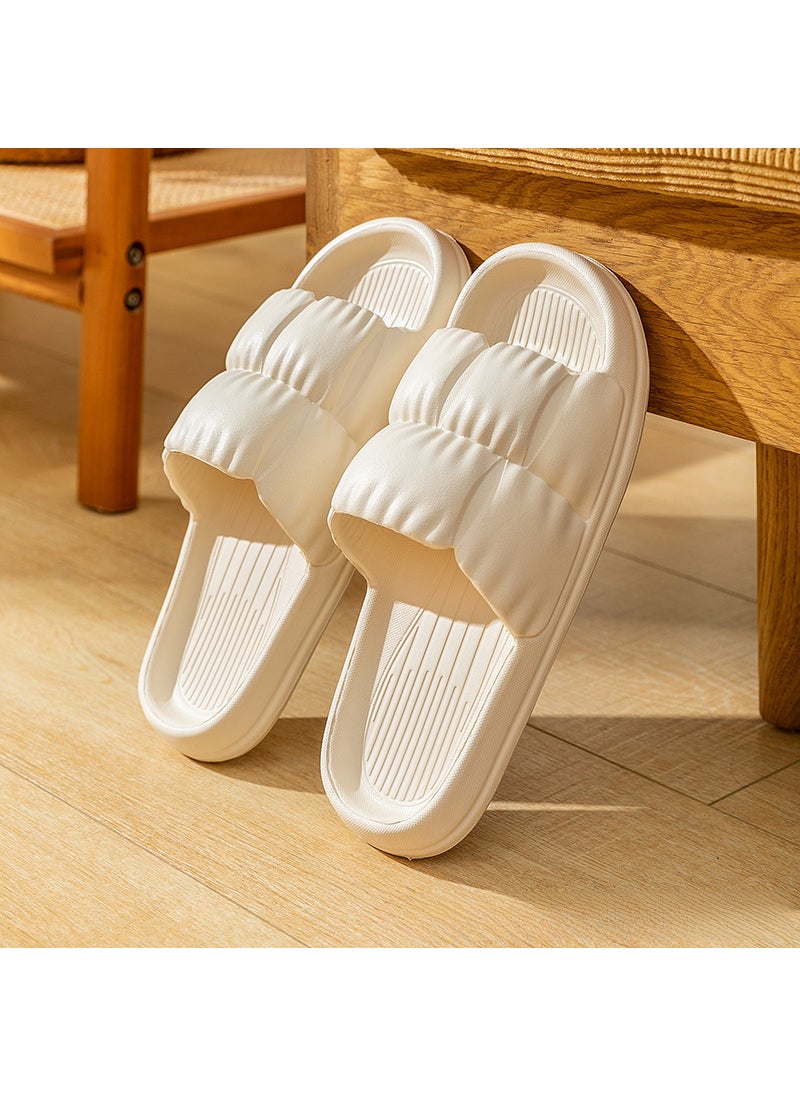 Floral EVA Slippers Non-Slip Home BathroomWhite White