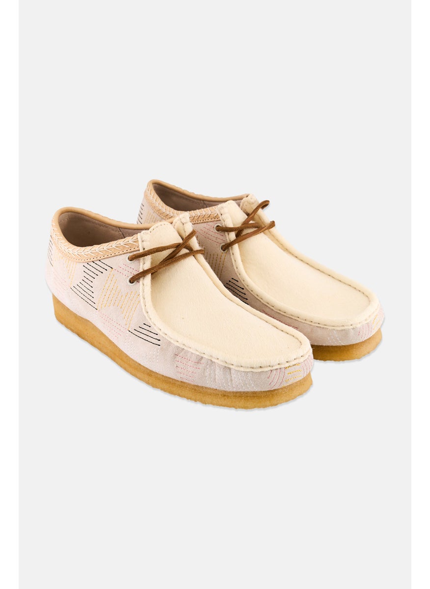 Men Wallabee Standard Fit Lace Up Casual Shoes, Off White