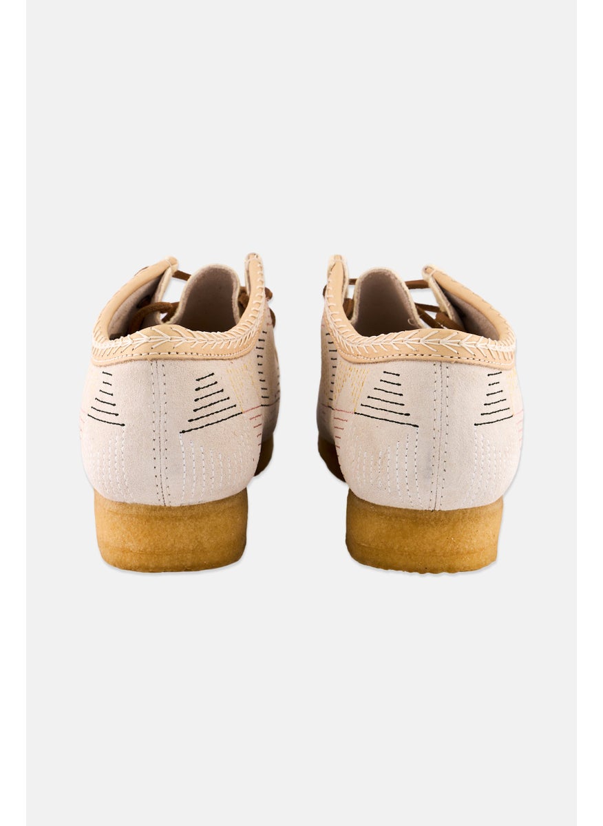 Men Wallabee Standard Fit Lace Up Casual Shoes, Off White