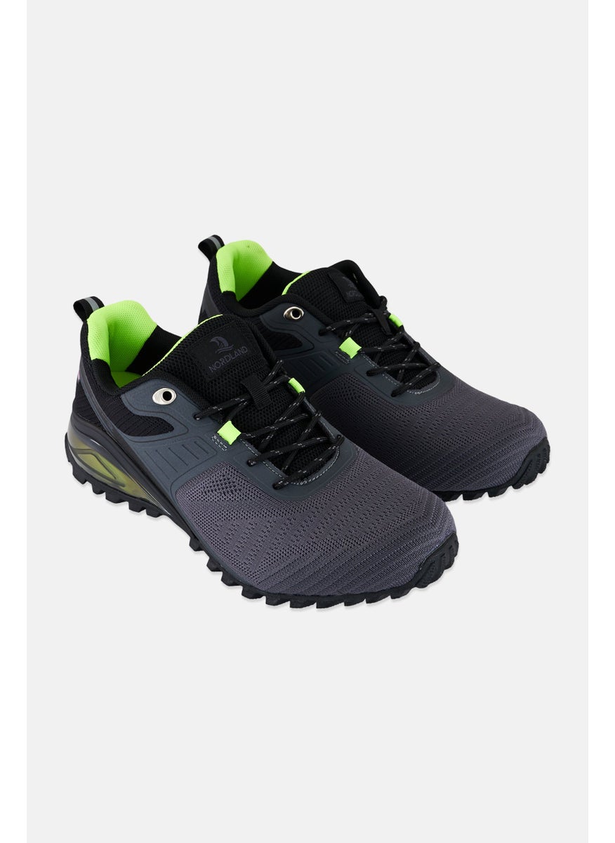Men Lace Up Casual Shoes, Dark Grey