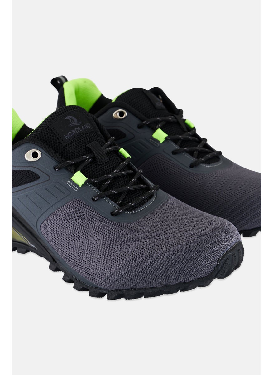 Men Lace Up Casual Shoes, Dark Grey