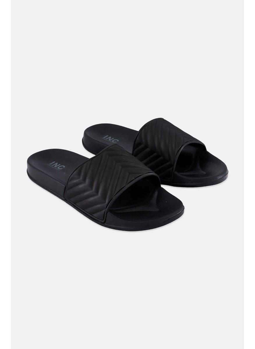 Men Medium Slip On Slides, Black