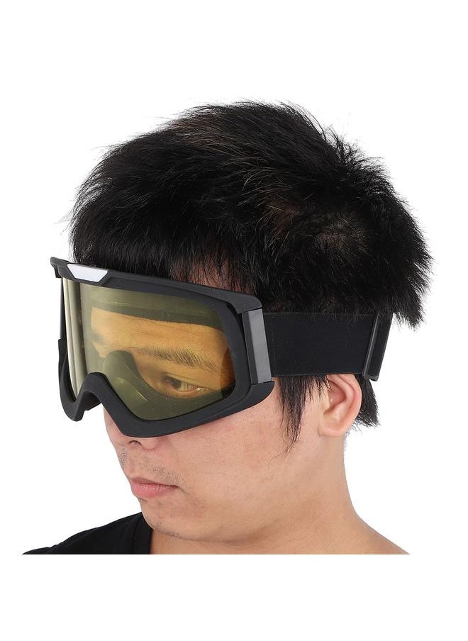 Outdoor Motorcycle Riding Eyewear Off-Road Goggles Windproof Bicycle Eye Glasses(Yellow)