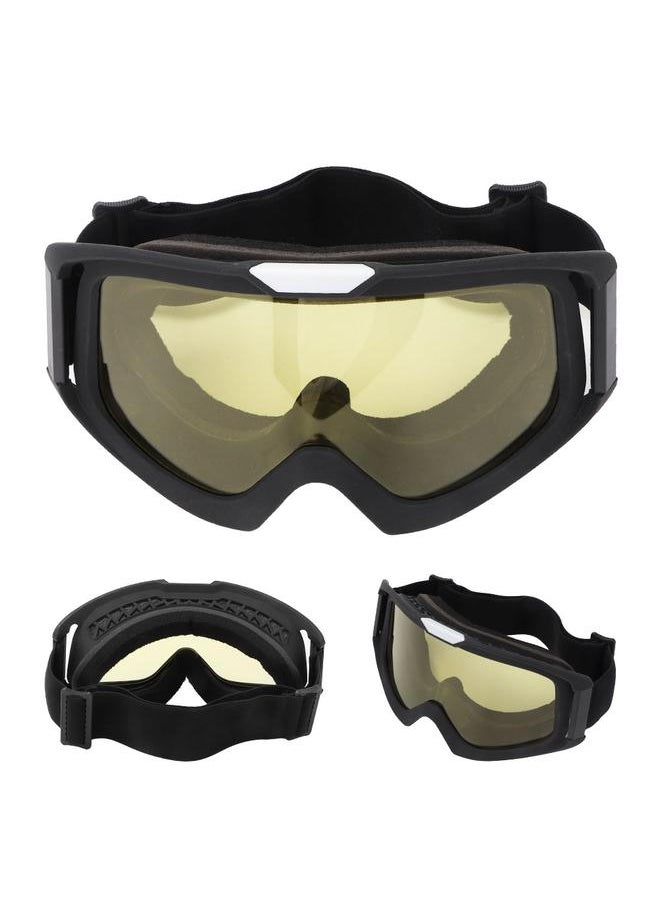 Outdoor Motorcycle Riding Eyewear Off-Road Goggles Windproof Bicycle Eye Glasses(Yellow)