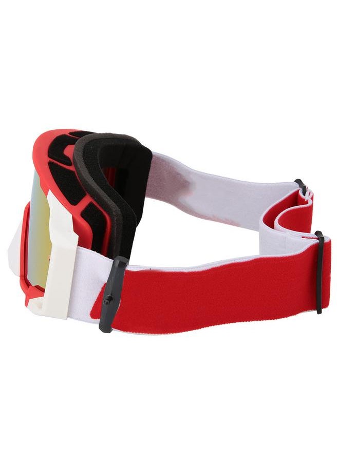 Adjustable Replaceable Eyeglass Goggles Protective Glasses Outdoor Sports Tool(Red White)