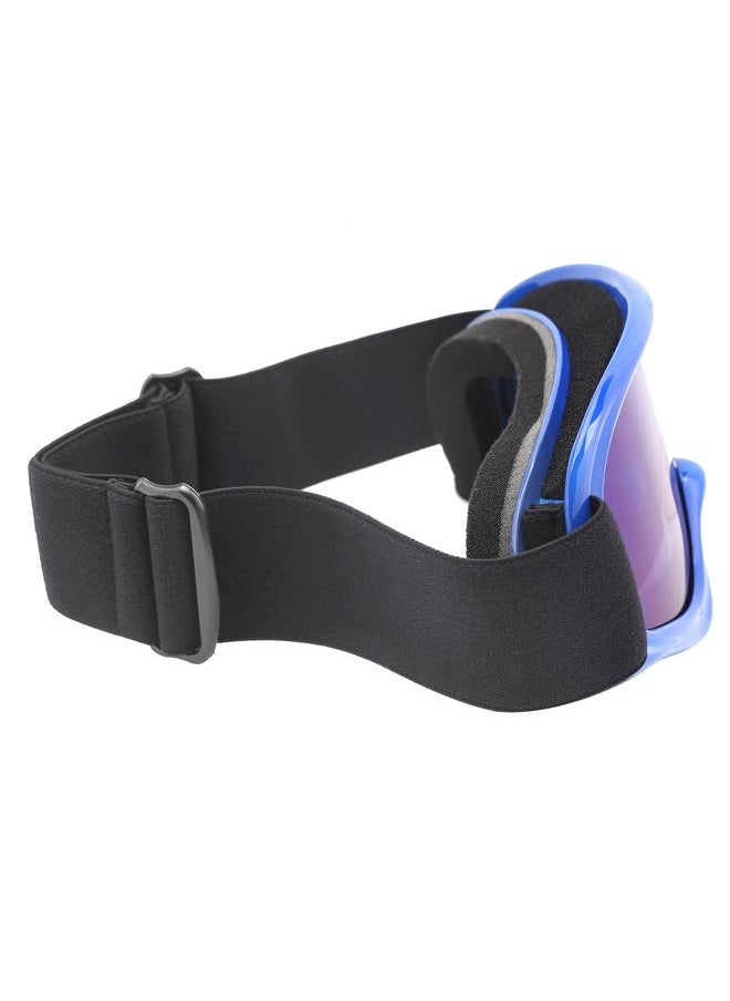 Children Ski Doublelayer Antifog Snow Antisnow Blindness Climbing Windproof Glasses(blue )