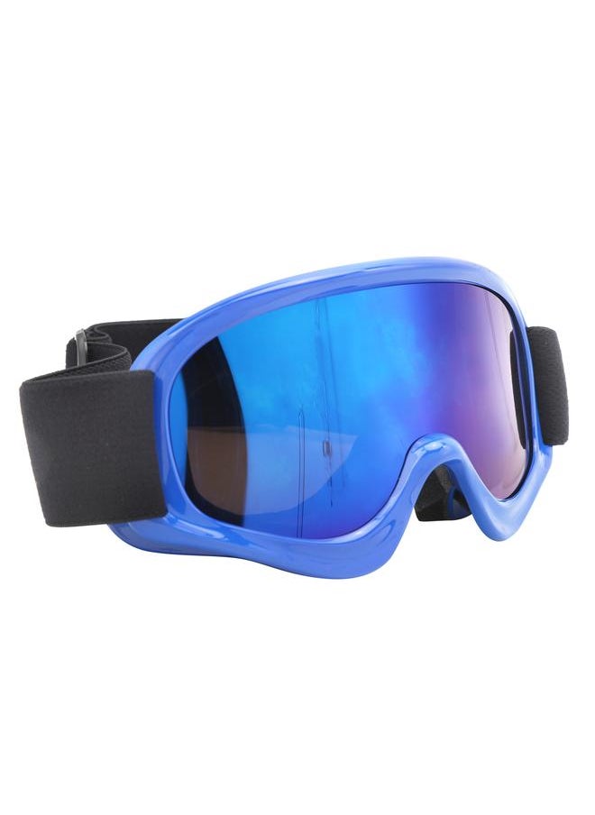 Children Ski Doublelayer Antifog Snow Antisnow Blindness Climbing Windproof Glasses(blue )