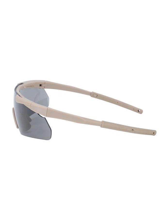 Outdoor Unisex Windproof Glasses Interchangable Lenses Sports Goggles Equipment with Hard Shell Carrying Case Khaki