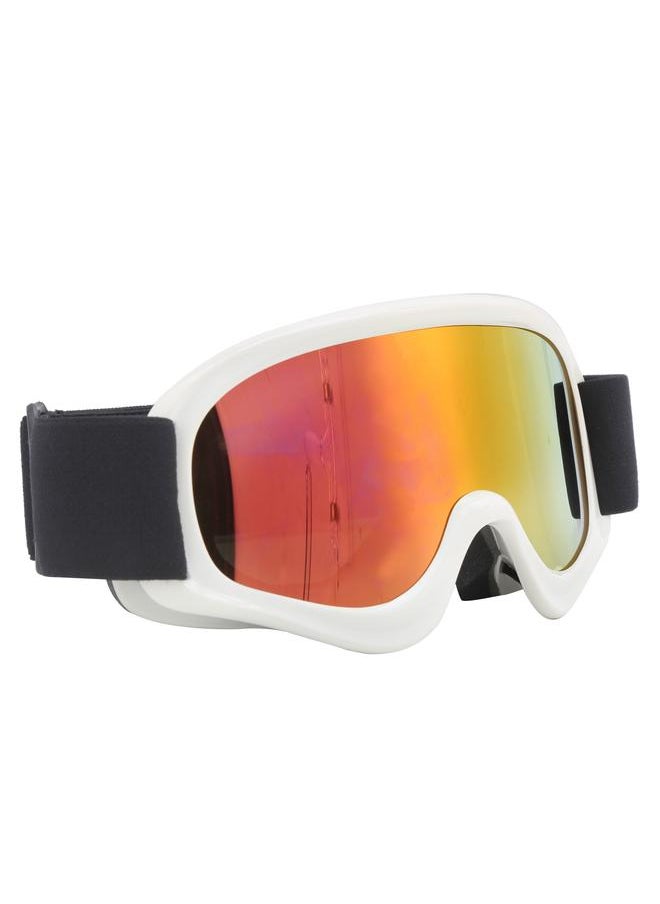 Children Ski Doublelayer Antifog Snow Antisnow Blindness Climbing Windproof Glasses(white )
