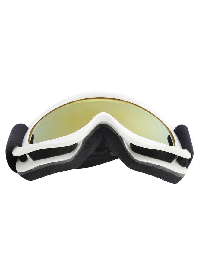 Children Ski Doublelayer Antifog Snow Antisnow Blindness Climbing Windproof Glasses(white )