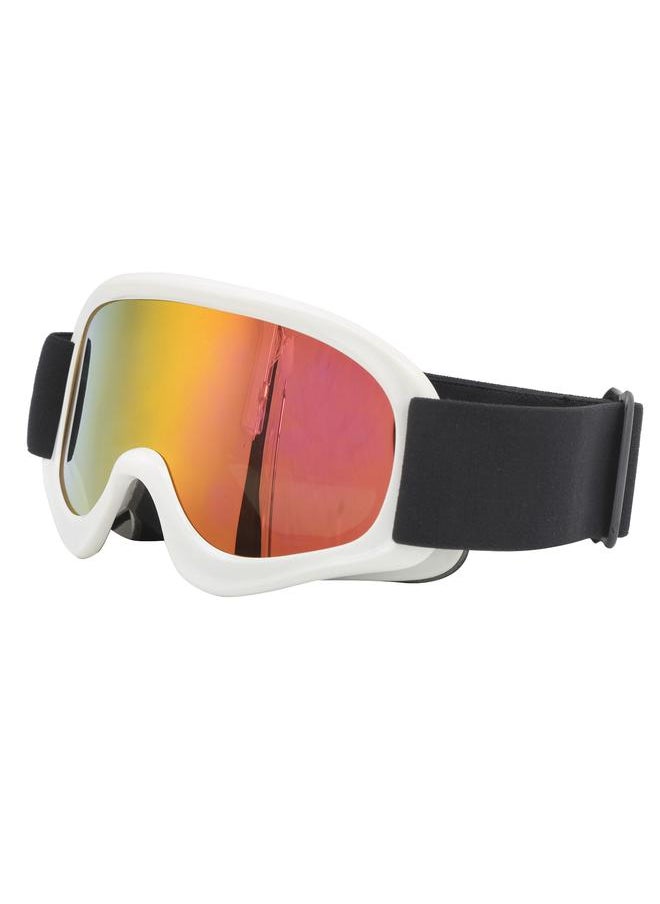 Children Ski Doublelayer Antifog Snow Antisnow Blindness Climbing Windproof Glasses(white )