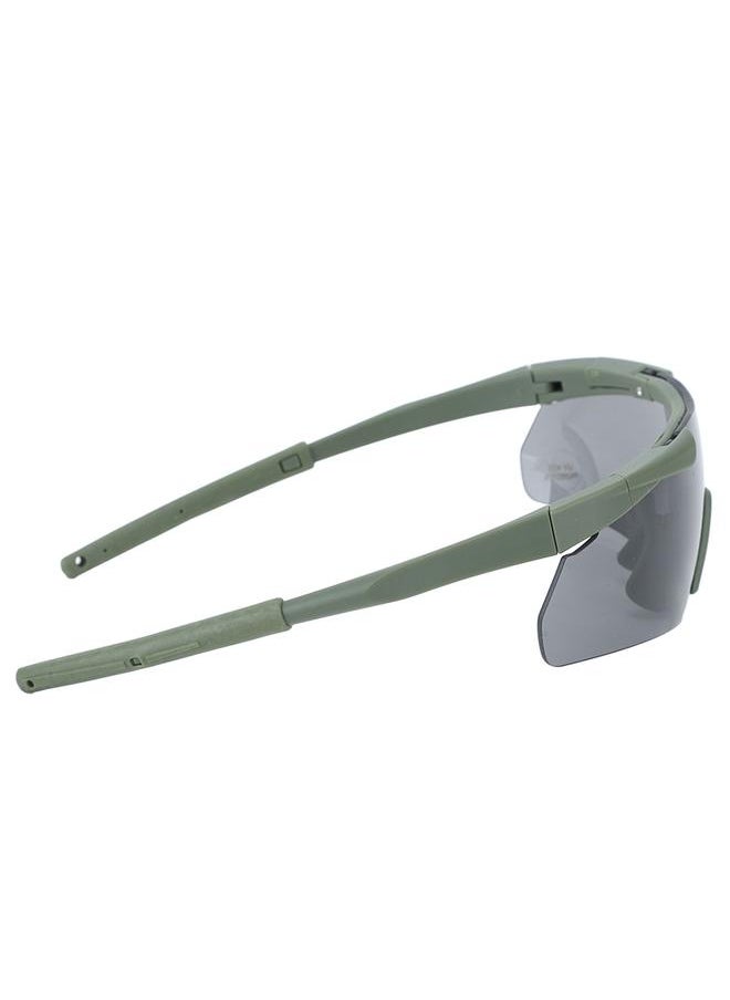 Outdoor Unisex Windproof Glasses Interchangable Lenses Sports Goggles Equipment with Hard Shell Carrying Case OD Green
