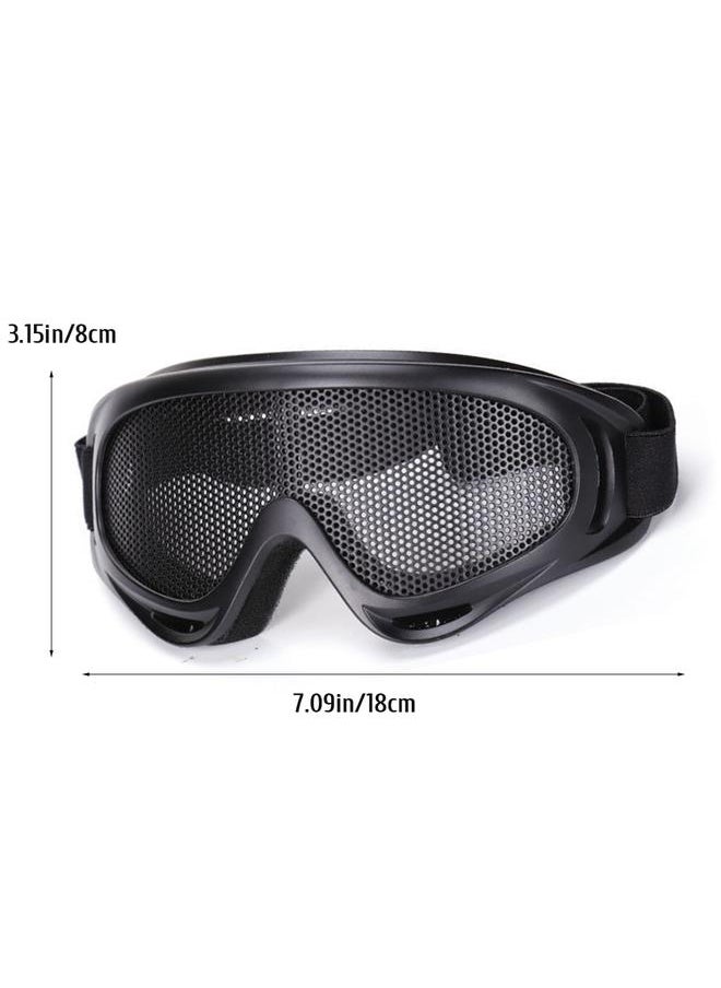 Mesh Goggles Metal Anti Fog Safety Goggles Motorcycle X400 Mesh Goggles Eyesight Shield Headband Googles