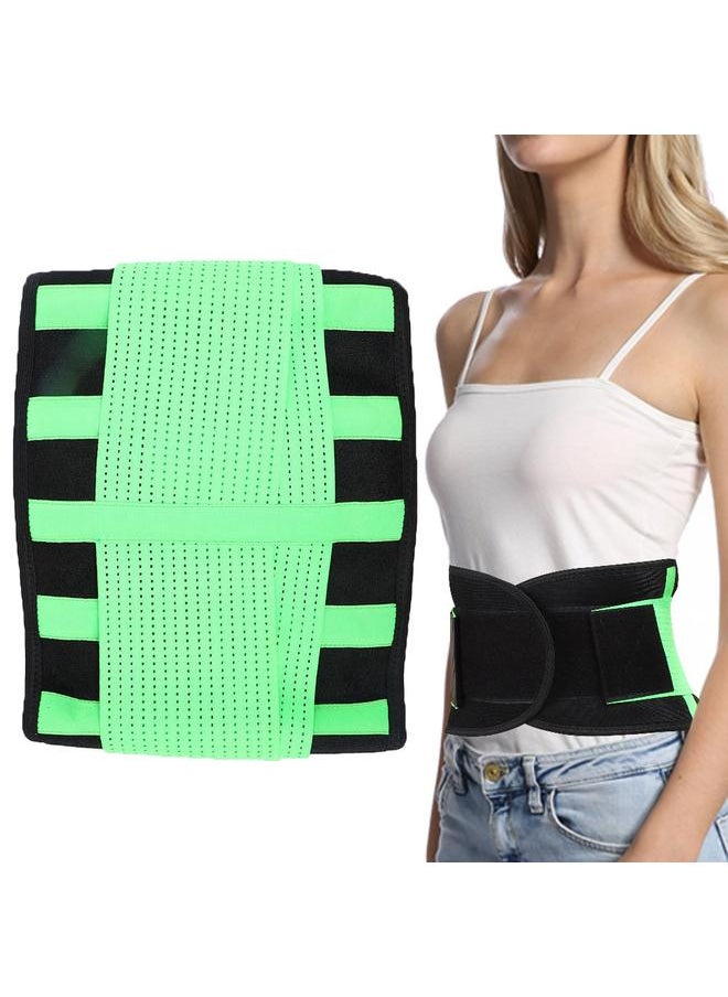 Waist Belt Lumbar Waist Support Adjustable Protection Belt for Exercise (Fluorescent Green)