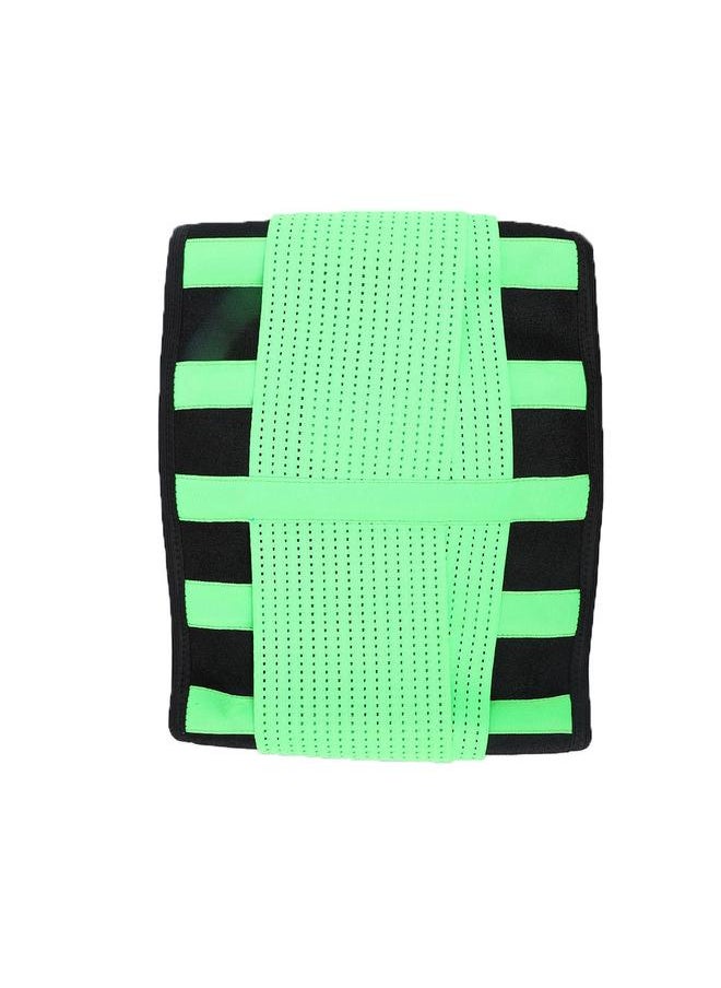 Waist Belt Lumbar Waist Support Adjustable Protection Belt for Exercise (Fluorescent Green)