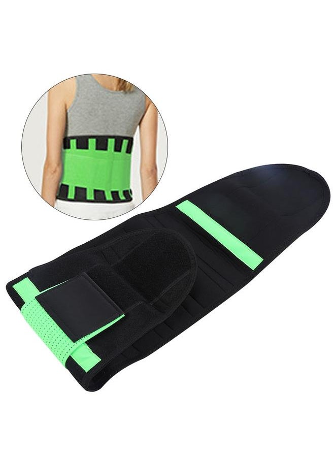 Waist Belt Lumbar Waist Support Adjustable Protection Belt for Exercise (Fluorescent Green)
