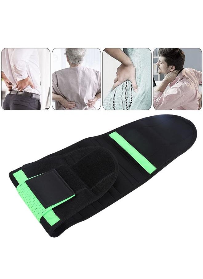 Waist Belt Lumbar Waist Support Adjustable Protection Belt for Exercise (Fluorescent Green)