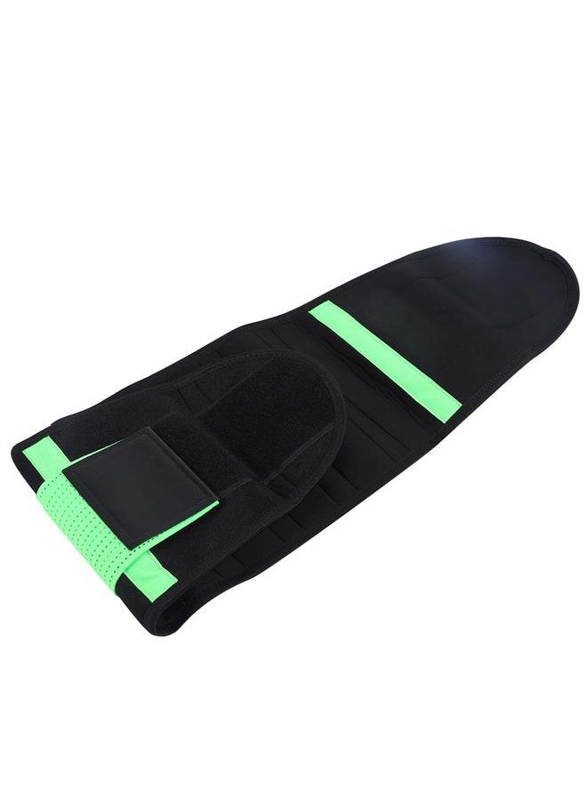 Waist Belt Lumbar Waist Support Adjustable Protection Belt for Exercise (Fluorescent Green)
