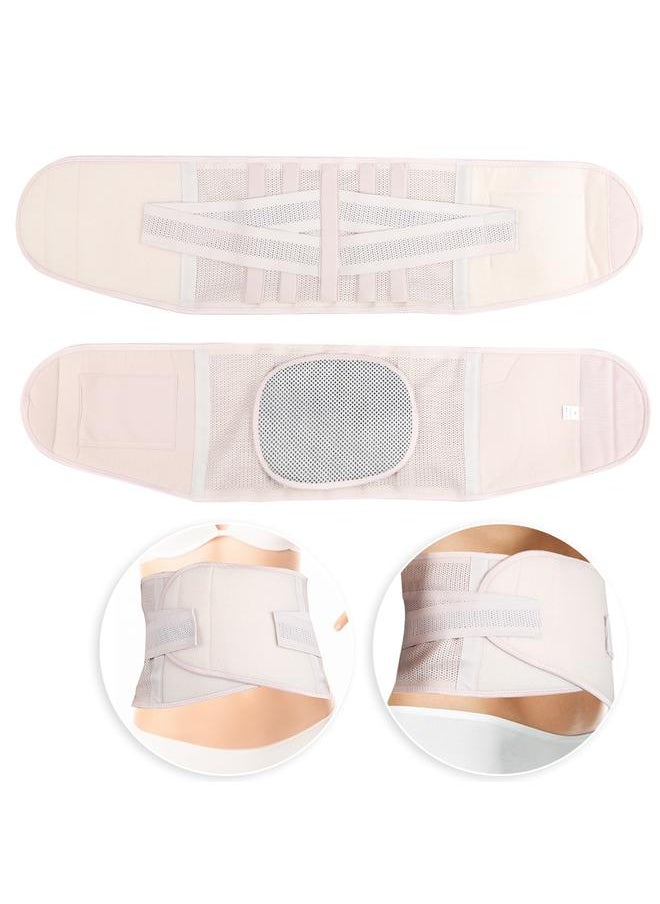 Self Heating Waist Brace Protector Breathable Warm Keeping Fixation Waistband Support Skin ColorXL