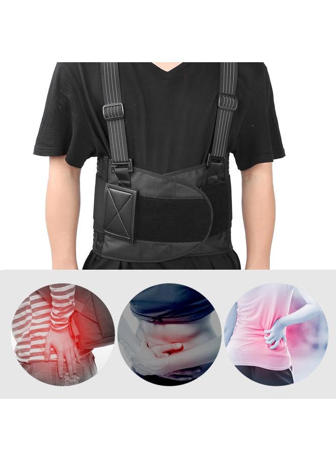 Nylon Elastic Waist Lumbar Pad Adjustable Support Lower Back Waist Protection Belt BraceXL