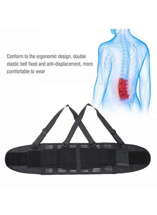 Nylon Elastic Waist Lumbar Pad Adjustable Support Lower Back Waist Protection Belt BraceXL