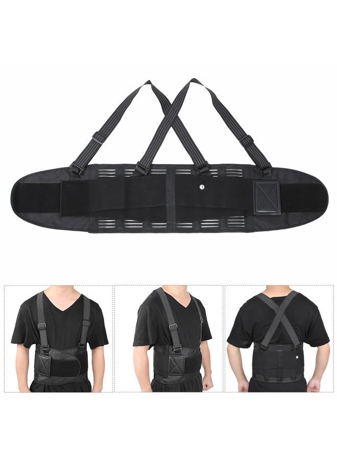 Nylon Elastic Waist Lumbar Pad Adjustable Support Lower Back Waist Protection Belt BraceXL