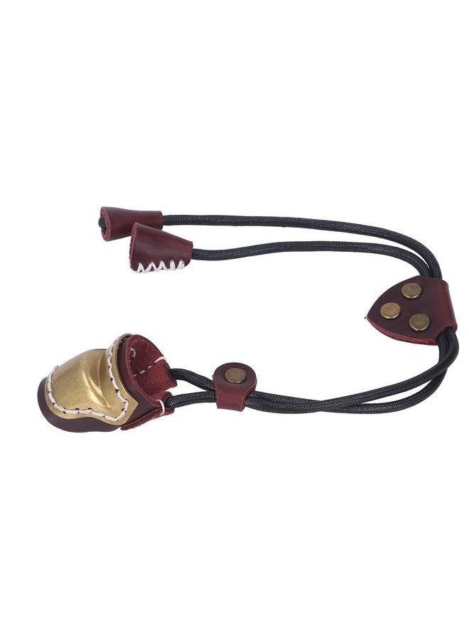 Archery Leather Finger Guard Comfortable Regulating Ergonomic Simple Use Archery Bow Thumb Ring Reddish Brown