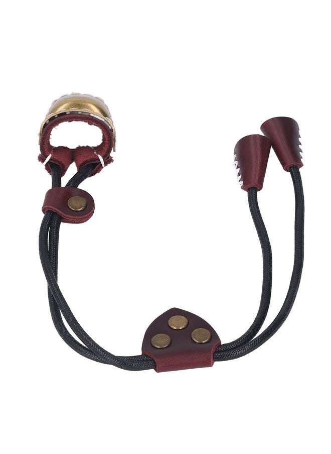 Archery Leather Finger Guard Comfortable Regulating Ergonomic Simple Use Archery Bow Thumb Ring Reddish Brown